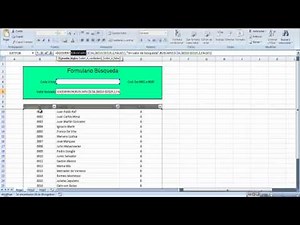 Formulario de Búsqueda en Excel