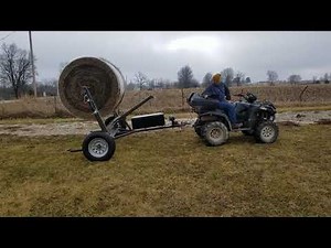 Bale unroller with atv