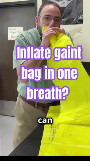 Inflate a Giant Bag with One Breath! | Amazing Bernoulli Principle Science Trick Explained