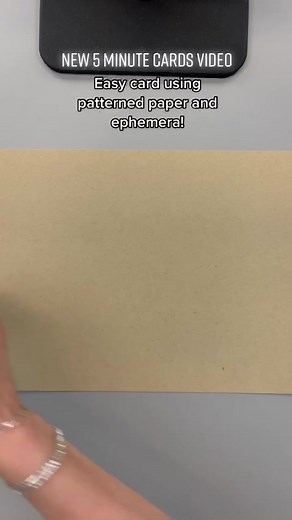 Easy card using patterned paper and ephemera! #ginakdesigns #stamping #papercrafts #cardmaking #5minutecards #5minutecrafts #diy #fyp#fypシ