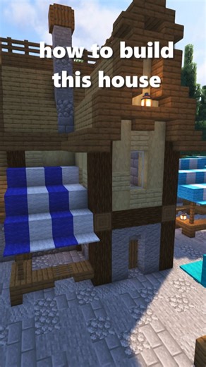 Hardcore Minecraft Harbor House Tutorial #8 #shorts