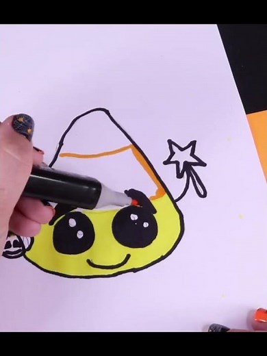 Let us Draw a Candy Corn #drawing #art #diy