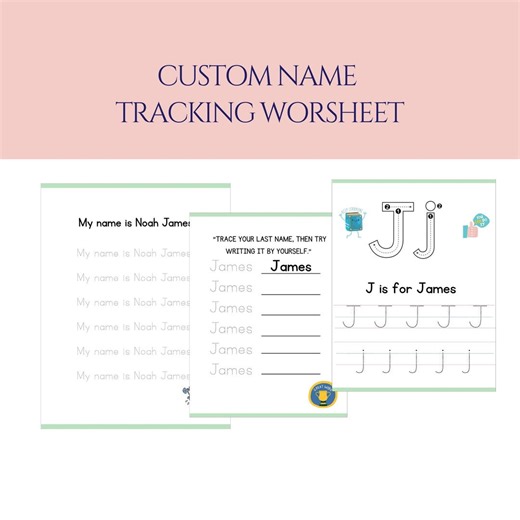 Personalized Name Tracing Worksheets, Custom Kids Writing Practice,learn to Write First & Last Name,preschool and Kindergarten Printable - Etsy