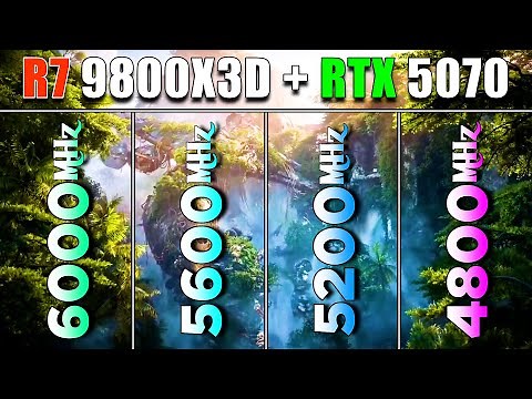 6000MHz vs 5600MHz vs 5200MHz vs 4800MHz DDR5 RAM Tested | Ryzen 7 9800X3D + RTX 5070