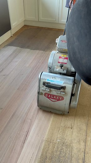 Sanding EXTREMELY worn floor! This Tasmanian Oak floor had been completely worn through and needed to be restored. We started with 50grit sandpaper on the big machine and edger. Moving on to 80grit and finally 120grit. The floor was then coated with a primer followed by an incredibly durable and long lasting water-based varnish by Berger-Seidle. Came up good as new! Beautiful! DONE! #floorsanding #timberfloor #hardwoodflooring #hardwoodfloor #hardwoodfloors #floorrestoration #floorrestoring #flo