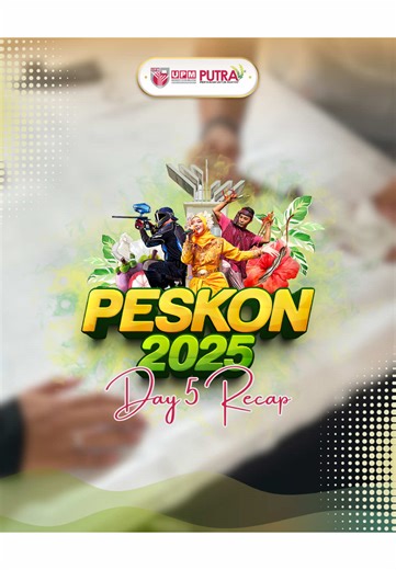 Day 5 Recap – PESKON UPM 2025 Day 5 of PESKON UPM 2025 continued with vibrant activities and cultural highlights that brought together creativity, talent, and community spirit. The day began with the Pertandingan Mencanting Batik, where participants showcased impressive artistry and precision in creating traditional batik designs. The competition not only highlighted creativity but also celebrated our rich cultural heritage. As night fell, the atmosphere shifted to rhythmic energy with Pertandin