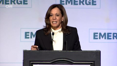 Kamala Harris condemns Trump in speech