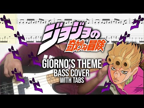 il vento d'oro (Giorno's theme) | JOJO's Bizarre Adventure: Golden Wind OST (bass cover with TABS)