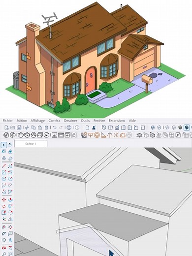 Recréer la maison des Simpson en 3D sur SketchUp