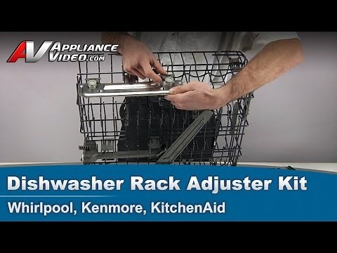 Whirlpool Dishwasher Repair - Upper Rack May Disengage From the Rail - V-Rail Grey Kit