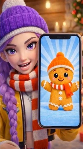 Make a gingerbread man step by step! ⛄ #kids #fun