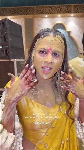 Haldi Ceremony Vibes | Multani Mitti | Haldi Look | Indian Bride | Yellow Dress | Wedding Fun #reels
