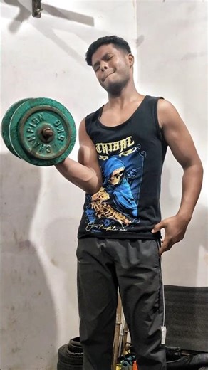 Heavy Bicep Curl 💪 Real Arm Strength Workout #shorts