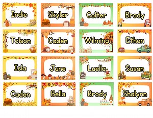 Fall Name Tag Set 4 Sizes, Fall Name Tags, Editable Classroom, Name and Cubby Tags, Autumn Name Tags,fall School Name, Locker Tags,badges - Etsy Australia