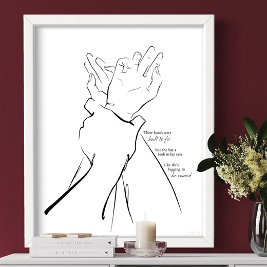 I Got You | Intimate Sensual Couple Minimalist Abstract Fine Art Print, Personalizable - Etsy