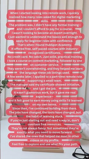 How I Got a Remote Job With a Free HubSpot Course