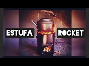 ESTUFA ROCKET con una LATA de PINTURA