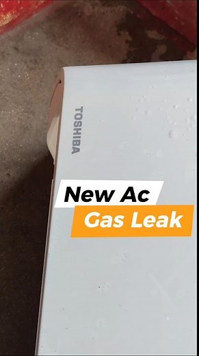 Toshiba new ac gas leak #hvac #airconditioner #shorts #foryou