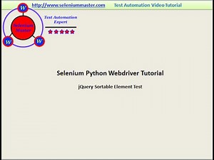 Selenium Python Webdriver Tutorial - jQueryUi Sortable