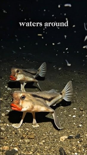This Fish Doesn't Swim... It Walks Red-Lipped Batfish #RedLippedBatfish #OceanFacts #wildlife