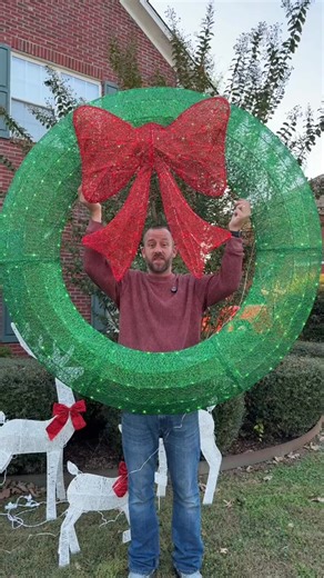  Pre-lit Large Christmas Wreath – Light Up the Night with Holiday...