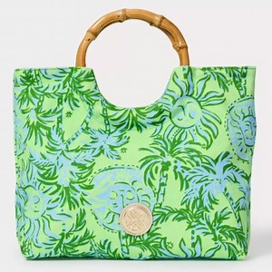 Lilly Pulitzer Bamboo Printed Bag in Cool Mint Catchin Rays