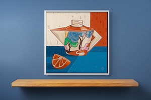 Framed Limited Edition Clarice Cliff Teapot Canvas   Giclee Print: Orange Blossom Still Life - Etsy