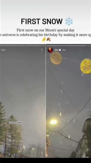 first snow 🌨️❄️#kimtaehyung #rm#explorepage #kpop #btsarmy #thv