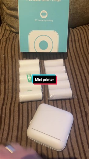【BUY 1 GET 12】Mini Sticker Printer Bluetooth Thermal Pocket Printer Inkless Portable for Study Notes Photos Journals Memos Lists Sticky Label Birthday Gifts for Girls Boys #printer #thermal #bluetooth #tiktokshop #tiktokmademebuylt