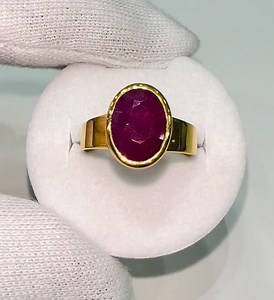 Natural Old Burma Ruby No Heat No Treat Exclusive Quality (Gold Ring 22k) Certified ✅🔥 #montyrealgems #oldburma Burma #ruby #naturalgemstone #wholesale #certified #gjepc #igi | Monty Real Gems