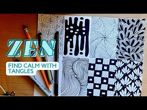 Zentangle class 1 of 2. Brief history and 7 classic zentagle patterns to follow along.