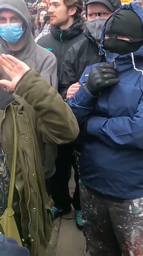 Police officer tells me abruptly not to engage with them take two steps back #ukprotest #looneyleft