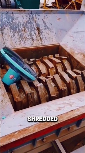 Scooter vs Industrial Shredder 😳🔥 Nothing Survives! #shorts