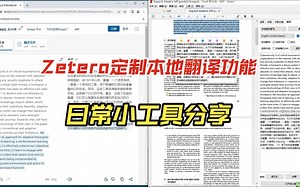 Zetero Pdf翻译插件自定义本地翻译功能