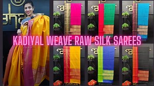 Kadiyal Weave Raw Silk Saree Collection https://aham.store/collections/raw-silk-sarees | Aham Designer Boutique