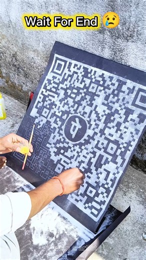 32 Hours Ka Mehnat 😢 Creative Art Glue ka Phone Pay QR code Art 😢#ytshorts #shorts #viralvideo