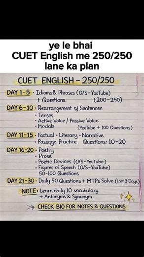 Cuet English How to Get Full marks in english cuet English plan #cuet #class12th #dreamcollege