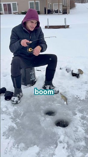 How To Catch A Bluegill Through The Ice!‼️🐟🧊 #fishing