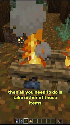 How to Extinguish a Camp Fire in #minecraft