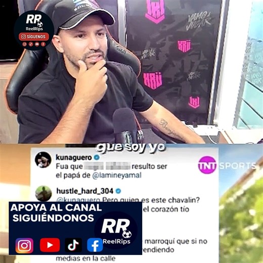 ReelRips on Instagram: "🗣️ KUN AGÜERO ACLARA LA POLÉMICA CON EL PADRE DE LAMINE YAMAL: “TODO ERA MENTIRA” 🔵🔴⚽ Sergio “Kun” Agüero salió al paso de los rumores sobre un supuesto intercambio de mensajes con el padre de Lamine Yamal. En un video publicado en su canal, el exdelantero argentino desmintió categóricamente que existiera cualquier tipo de conversación o enfrentamiento, aclarando que todo se trató de un montaje difundido por una cuenta de memes. El propio Agüero afirmó que las imágenes