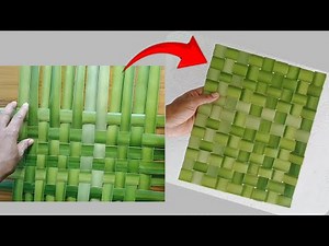 How to Make Coconut Leaf Mat | Coconut Leaf Craft | Simple mat using coconut leaf | Palm leafs