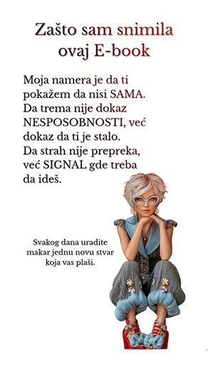 Nina Begovic on Instagram: "E-book. Moja priča. Moj proces. Moj put. Bez ulepšavanja. Bez uvijanja i mašnica. Put kroz moje strahove, moje traume, moje nedoumice, moja počinjanja i odustajanja. 127€. Dobijaš: realnu priču, istinit put, puno korisnih saveta, smernica, putokaza, moju podršku 24/7. Kako da na tremu ne gledaš kao na neprijatelja, kameru kao na čudovište, i što je najvažnije kako da na sebe više ne gledaš kao na osobu koja stalno počinje i stalno odustaje. Jednom kada kreneš, zavoleć