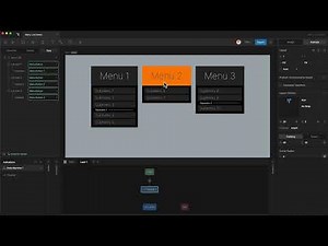 How to create a menu with different options using lists in Rive