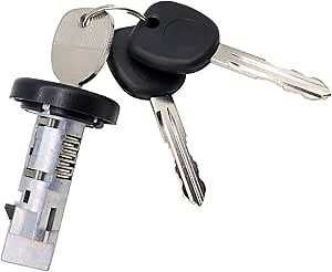 924-796 Ignition Switch Lock Cylinder with 3 Keys Compatible with 2007-2014 Chevy Silverado1500 2500 3500 Suburban Tahoe Avalanche GMC Sierra Yukon Denali Express Savana Cadillac Buick (No Chip)
