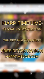 Harpists, don't miss out! 🌟 Join Harp Time Live's Special Holiday Edition with Harp Improv Master Deborah Henson-Conant. FREE registration at https://www.hipharp.com/blog/33082. Experience your harp as a playful game at Harp Time Live—a PlayDate for all levels, harps, and players. Play, discover, and create musical magic together! 🎼✨ All harpists welcome. #HarpTimeLive #PlayWithDeborah #MusicMagic 🌈 | Deborah Henson-Conant