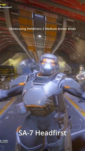 Showcasing Helldivers 2 Medium Armor Mods | SA-7 Headfirst #helldivers #helldivers2 #mods #fyp