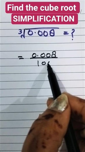 Simplify cube root of decimal numbers #maths #shortvideo #mathstricks #education #ssc