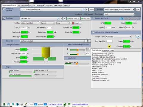 HSMAdvisor Custom Speeds and Feeds Tutorial