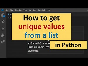 How to get unique values from a list in Python
