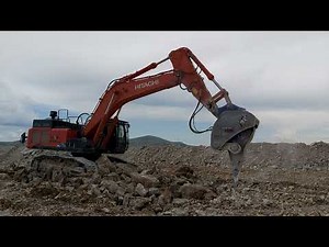 Kayalık Zemini Hitachi ZX530LCH Kırıcılı Riperle Kırıyor Xcentric XR52